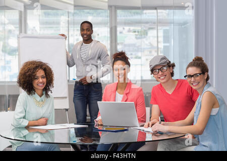 Mode-Studenten einen Vortrag Stockfoto