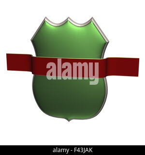 Klassische Shield isoliert auf dem weißen Stockfoto