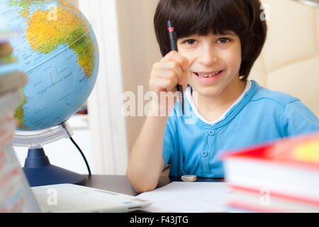 Schüler Hausaufgaben Stockfoto