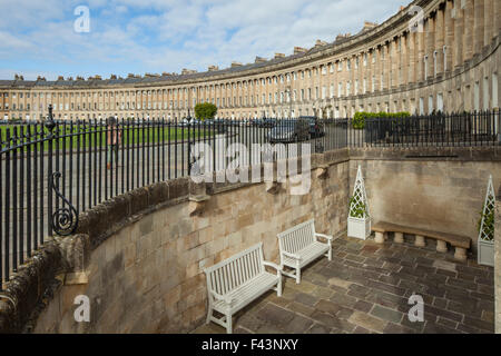 Die legendären Royal Crescent in Bath, England. Stockfoto