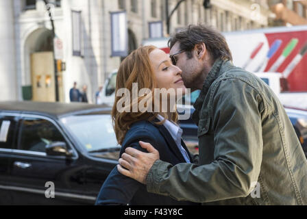 DER X-FILES 2016 Fox Broadcasting-Film mit Gillian Anderson und David Duchovny Stockfoto