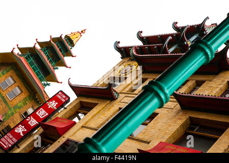 Straßen und Marktplatz von Chinatown in San Francisco, Kalifornien Stockfoto