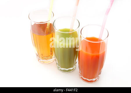 Brille von Säften Stockfoto
