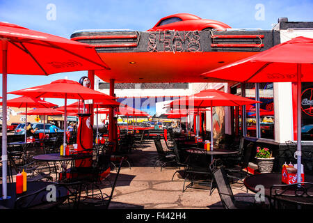 Kreuzer Route 66 Café im Osten Route 66 Bill Williams Ave in Williams, Arizona, die letzte Route 66 Stadt Bi-durch i-40 übergeben werden Stockfoto