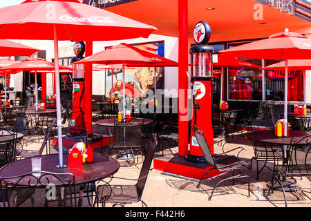 Kreuzer Route 66 Café im Osten Route 66 Bill Williams Ave in Williams, Arizona, die letzte Route 66 Stadt Bi-durch i-40 übergeben werden Stockfoto