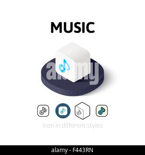 Musik-Ikone in anderen Stil Stock Vektor