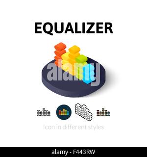 Equalizer-Symbol im anderen Stil Stock Vektor