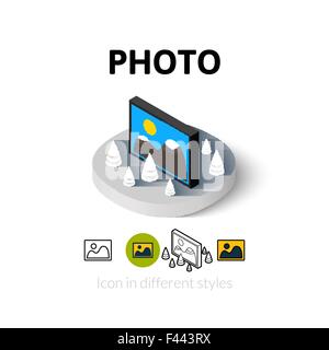 Symbol "Foto" in anderen Stil Stock Vektor