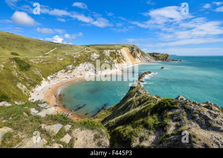 Blick von oben von Durdle Door, Dorset, Großbritannien Stockfoto