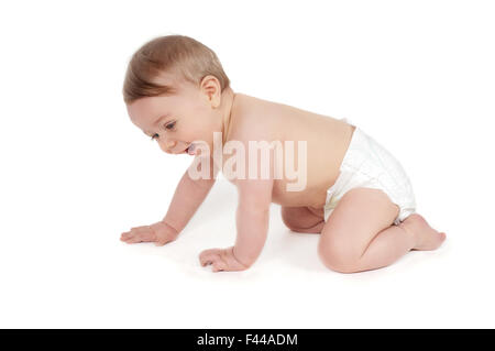 Seitenansicht des ziemlich krabbelnden baby Stockfoto