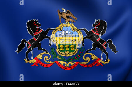 Flagge von Pennsylvania, USA. Stockfoto