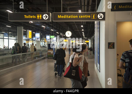 Der internationale Flughafen Shiphol hat ein Meditationszentrum für Reisende. Amsterdam, NL Stockfoto