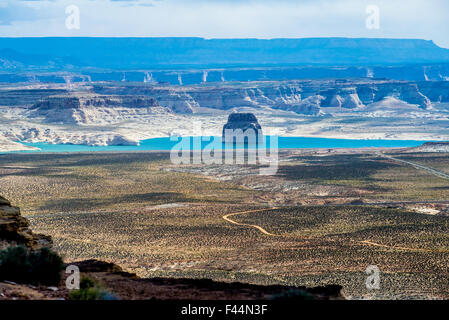 Lone Rock in Lake Powell in Utah Stockfoto