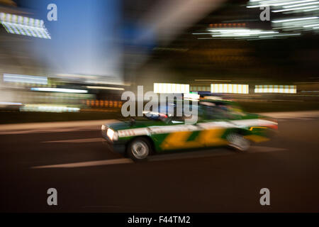 Japanische Taxi mit Motion blur Stockfoto