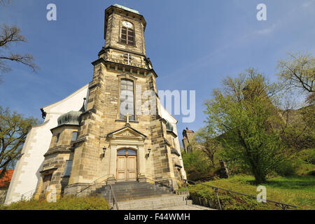 Kirche-Stolpen Stockfoto