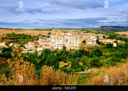 Anzeigen von Torres del Rio, Navarra, Spanien Stockfoto