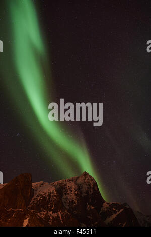 Nordlicht, Reine, Lofoten, Norwegen Stockfoto