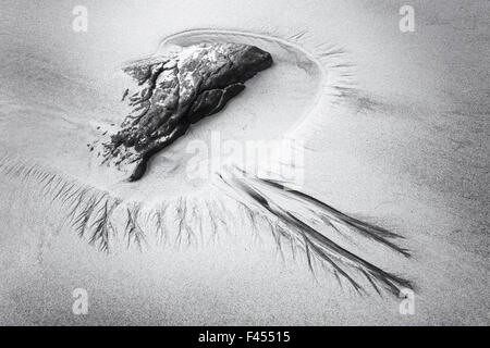 Sand-Strukturen, Lofoten, Norwegen Stockfoto
