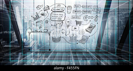 Das zusammengesetzte Bild im Brainstorming Grafik Stockfoto