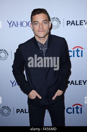 New York, NY, USA. 14. Oktober 2015. Rami Malek in Anwesenheit für PaleyFest New York: Mr. ROBOT, The Paley Center for Media, New York, NY 14. Oktober 2015. Bildnachweis: Derek Sturm/Everett Collection/Alamy Live-Nachrichten Stockfoto