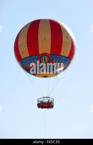 Fahrt mit dem Heißluftballon Stockfoto