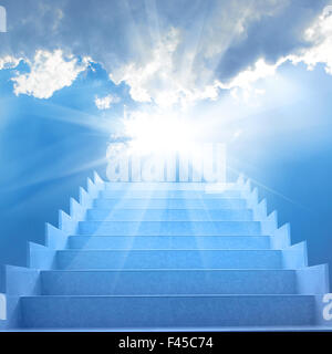 Treppe in den Himmel Stockfoto