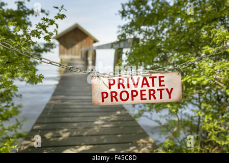 Privateigentum Zeichen Stockfoto