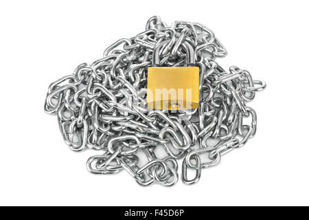 Kette und Schloss Stockfoto