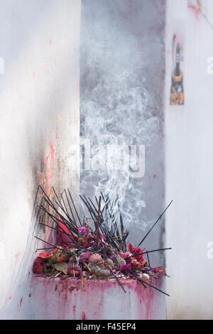 Hindu-Tempel bei Maggy Festival in Bardia, Nepal Stockfoto