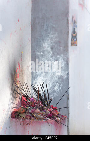 Hindu-Tempel bei Maggy Festival in Bardia, Nepal Stockfoto