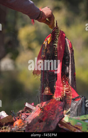 Hindu-Tempel bei Maggy Festival in Bardia, Nepal Stockfoto