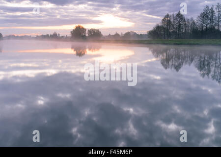 Morgen bin Hunte Fluss Stockfoto