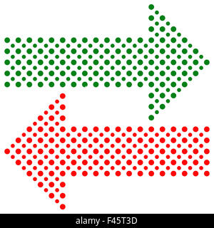 Feine gepunktete Pfeile Stockfoto