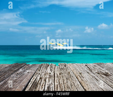 Twin Otter Wasserflugzeug auf den Malediven Stockfoto
