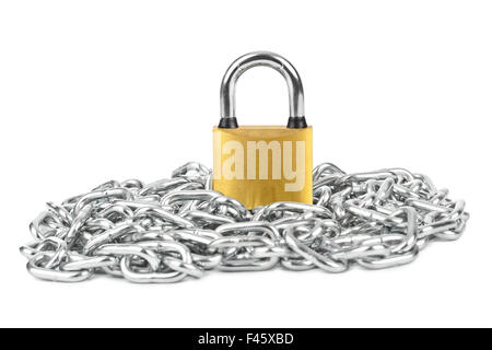 Kette und Schloss Stockfoto