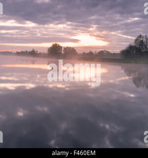 Morgen bin Hunte Fluss Stockfoto