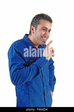 Jungen Mann im Gespräch. Stockfoto