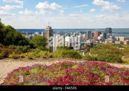 Ansicht der Innenstadt von Hamilton. Stockfoto