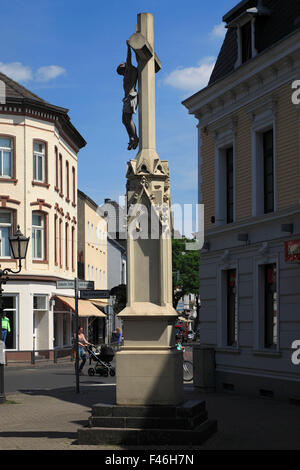 Pestkreuz bin Gereonsplatz in Viersen, Niederrhein, Nordrhein-Westfalen Stockfoto