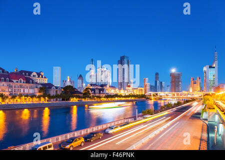 Tianjin Nachtansicht Stockfoto
