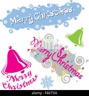 Vektor-Illustration der Frohe Weihnachten Typ. Stock Vektor