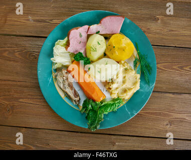 Jiggs Abendessen - traditionelles Essen von Neufundland und Labrador, Kanada. Stockfoto