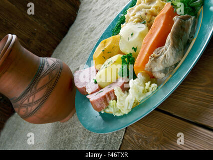 Jiggs Abendessen - traditionelles Essen von Neufundland und Labrador, Kanada. Stockfoto