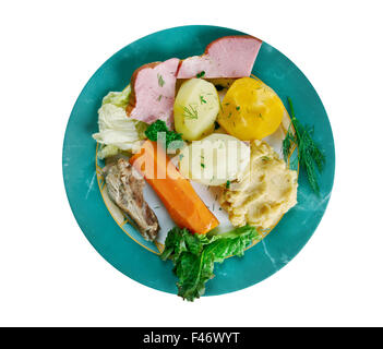 Jiggs Abendessen - traditionelles Essen von Neufundland und Labrador, Kanada. Stockfoto