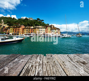 Portofino-Dorf an der ligurischen Küste, Italien Stockfoto