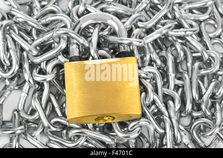 Kette und Schloss Stockfoto