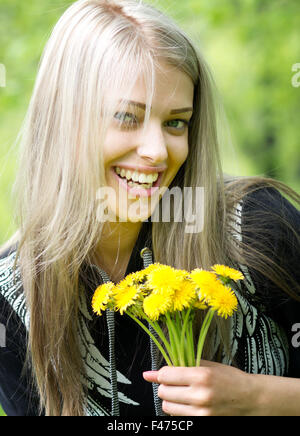 Glückliche Frau Stockfoto