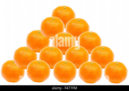 Orangen-Pyramide Stockfoto