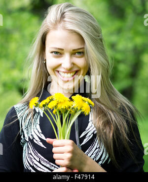 Glückliche Frau Stockfoto