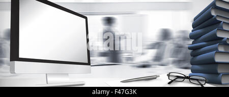 Zusammengesetztes Bild von Computer-Bildschirm Stockfoto
